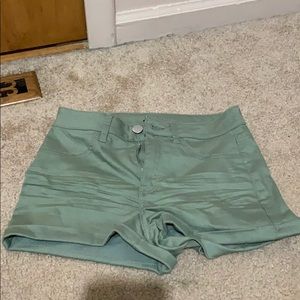 High Waisted Army Green Shorts